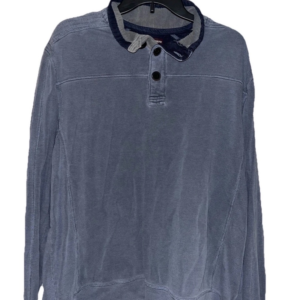 Johnston & Murphy Long Sleeve Pullover 1/4 Button Size XL C-5